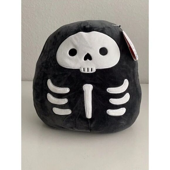 Squishmallows Stix 12” Inch Black White Skeleton Non-Metallic Halloween NEW - Picture 1 of 7